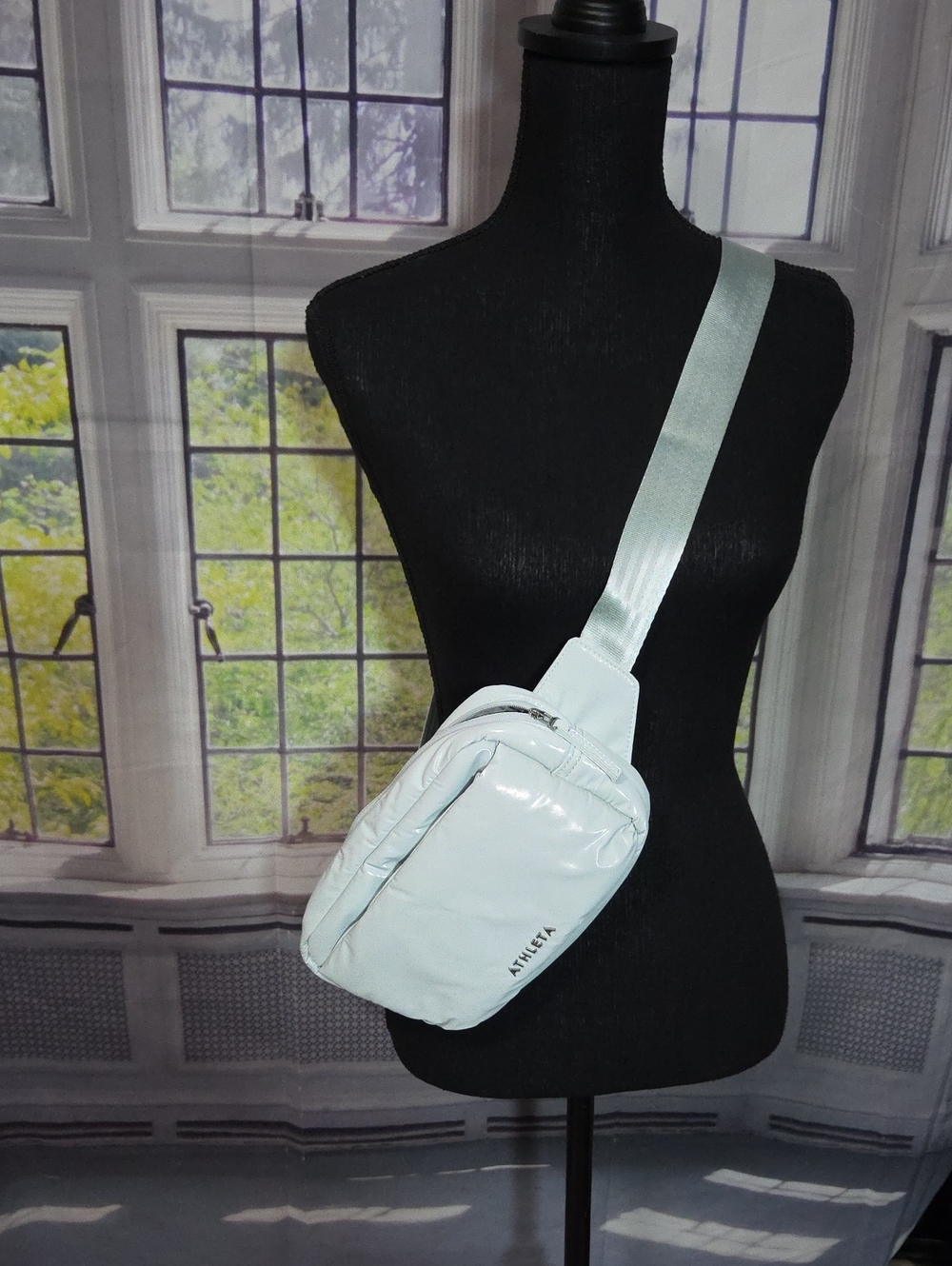 Athleta Pale Blue Crossbody Sling Bag